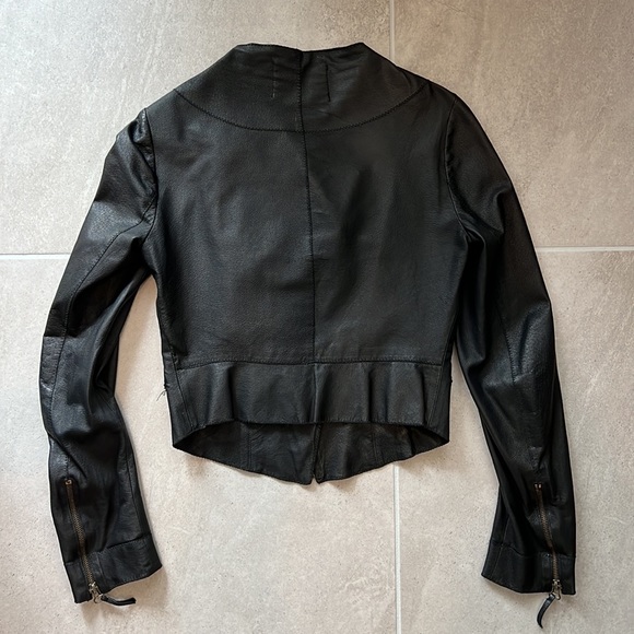 illia 100% Leather Jacket Size 4 - Picture 2 of 7